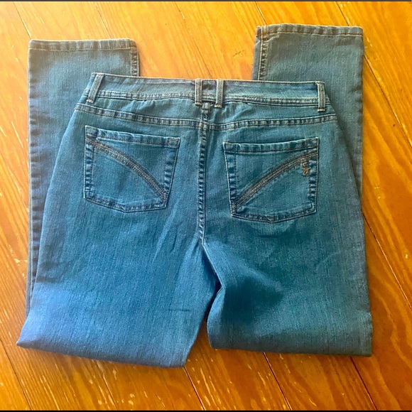👖SUSAN GRAVER👖STRETCH HIGH-RISE STRAIGHT JEANS 87935 EUC❣️ - Picture 2 of 13